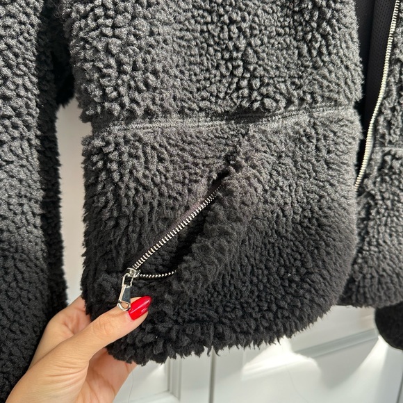 Yellow Label Co Black Zip Up Fleece Jacket - Picture 3 of 11